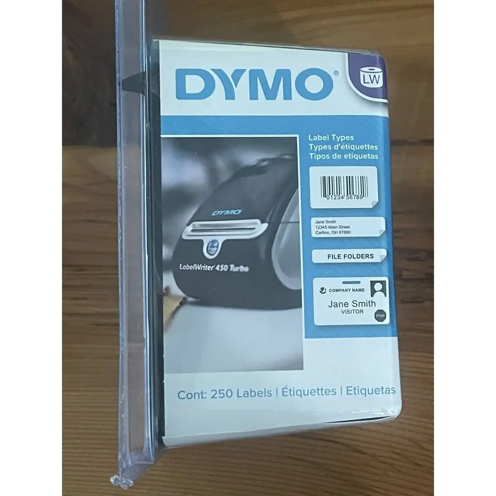 DYMO NAME BADGE Labels Adhesive 2.25 x 4 White 250 LW 1760756 NEW Meeting Events